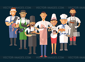 Cooking chefs people - vector image