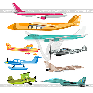 Civil aviation travel passanger air plane - vector clipart