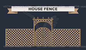 Metallic fence on night background - vector clipart