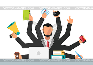 Office job stress work - vector clipart