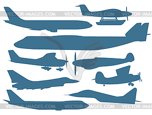 Civil aviation travel passanger air plane - vector clip art