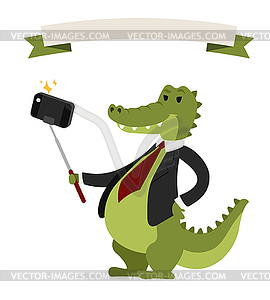 Selfie photo fox boy hipster with glasses portrait - vector image