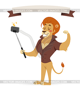 Selfie photo shot girl or woman portrait - stock vector clipart