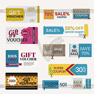 Gift voucher template collection - vector image