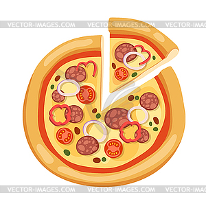 Пицца плоские иконки - векторный клипарт Royalty-Free
