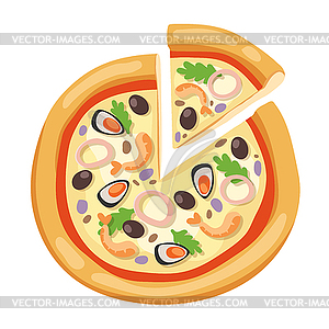 Pizza flat icons - vector image