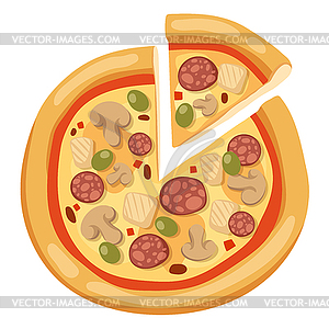 Pizza flat icons - vector clipart