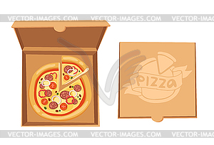 Pizza box - vector clipart