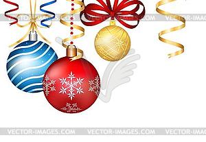 Vintage Christmas 3d decoration toys - vector clipart