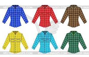 Lumberjack check shirt lumberjack old fashion - vector image