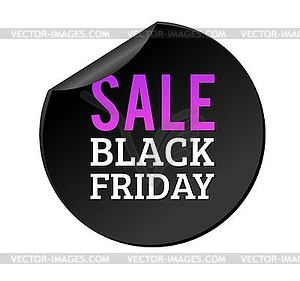 Black Friday sale badges - vector image