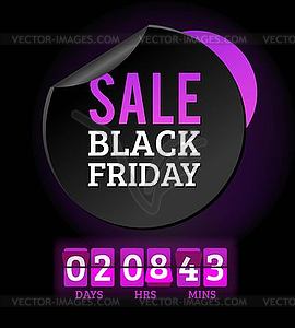 Black Friday sale badges - vector clip art