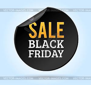 Black Friday sale badges - vector image