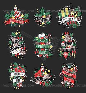 Christmas greeting card - vector image