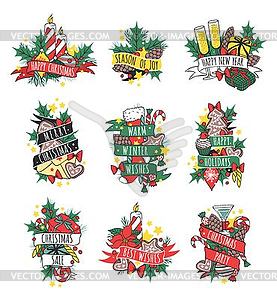 Christmas greeting card background - vector clip art