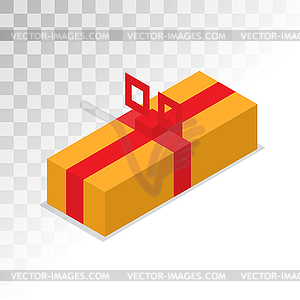Colorful 3d gift boxes with bows and ribbons set - vector clip art