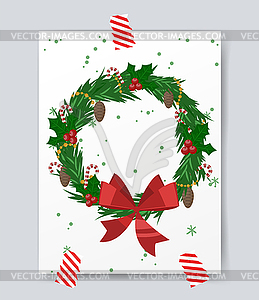 Christmas tree flat icons set - vector image