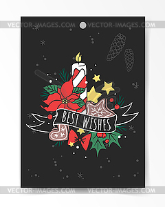 Christmas greeting card - royalty-free vector clipart