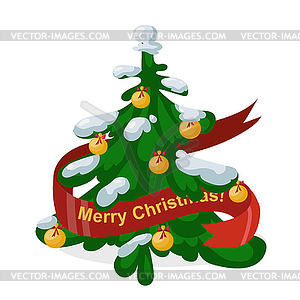 Christmas tree flat 3d isometric pixel art icon - vector clipart / vector image