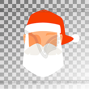 Santa Claus flat icon avatar - vector clipart