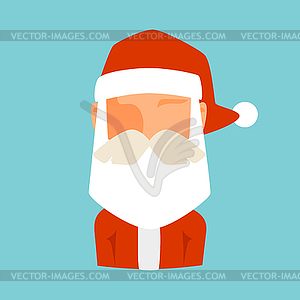 Santa Claus flat icon avatar - vector clipart