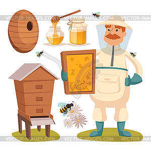 Apiary beekeeper s - vector clip art