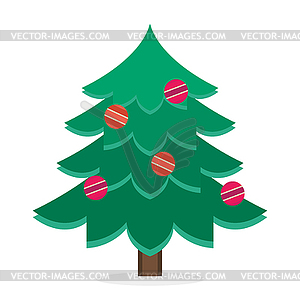 Christmas tree flat icons set - vector clip art