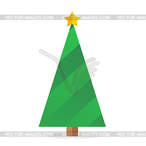 Christmas tree flat icons set - vector image