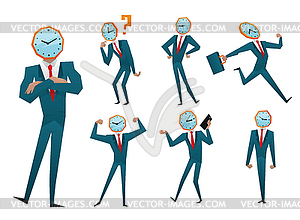 Businessman watch head - vector clip art