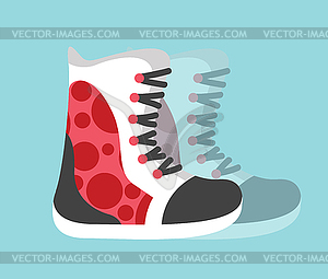 Snowboard sport clothes boots elements - vector clipart