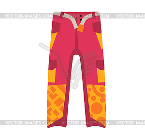 Snowboard sport clothes and tools elements - vector image