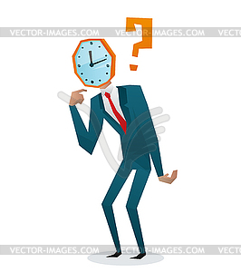 Businessman watch head - vector image