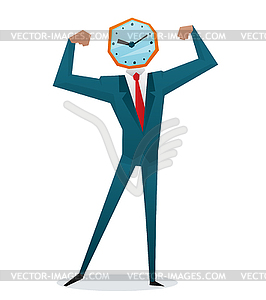 Businessman watch head - vector clip art