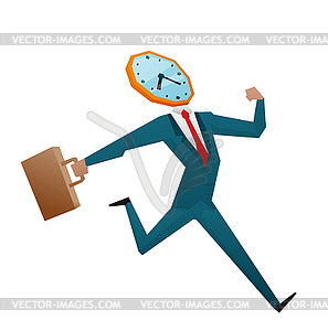 Businessman watch head - vector image
