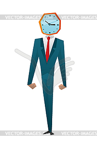 Businessman watch head - vector clipart