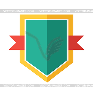 Modern flat design badge icon - vector image