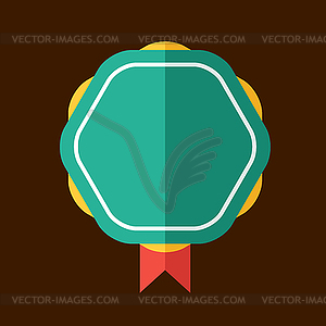 Modern flat design badge icon - vector clipart