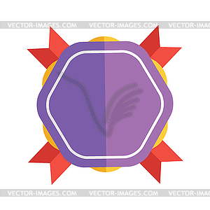 Modern flat design badge icon - vector clip art