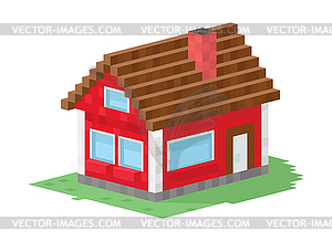 Family house building - vector image