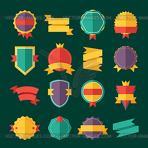 Modern flat design badges collection - vector image