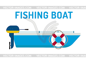 Fishing boat ship - vector clipart