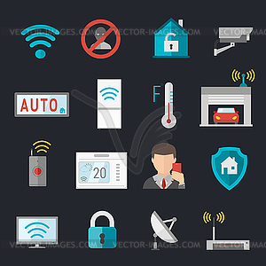 Remote home control system Smart House - vector image