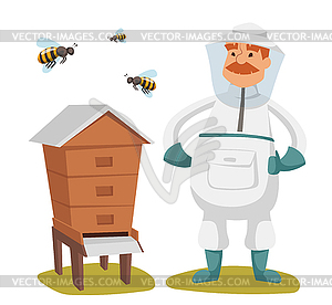 Apiary beekeeper s - vector clip art