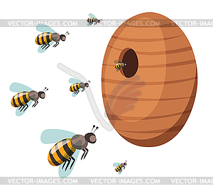 Apiary honey bee house apiary s - vector clip art