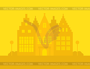 Cities silhouette - vector clip art