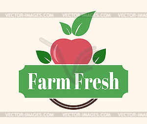 Natural eco organic product label badge icon - vector clipart / vector image