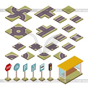 Road design elements - vector clip art