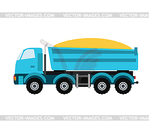 Building under construction tripper truck machine - vector clipart / vector image