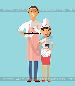 Cooking chef - color vector clipart