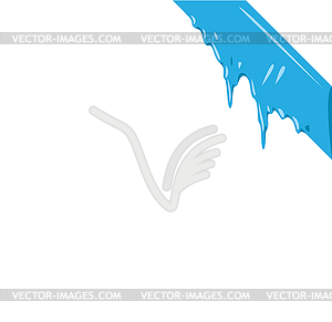 Collection of frozen icicle snow winter banner - vector clipart